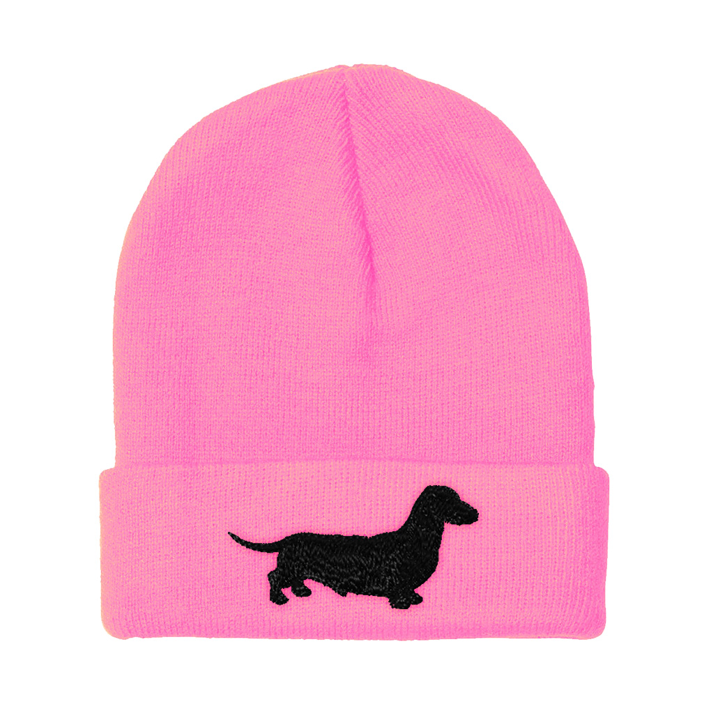 Beanies for Men Dachshund Black Embroidery Winter Hats Women Acrylic Skull Cap - Picture 16 of 19