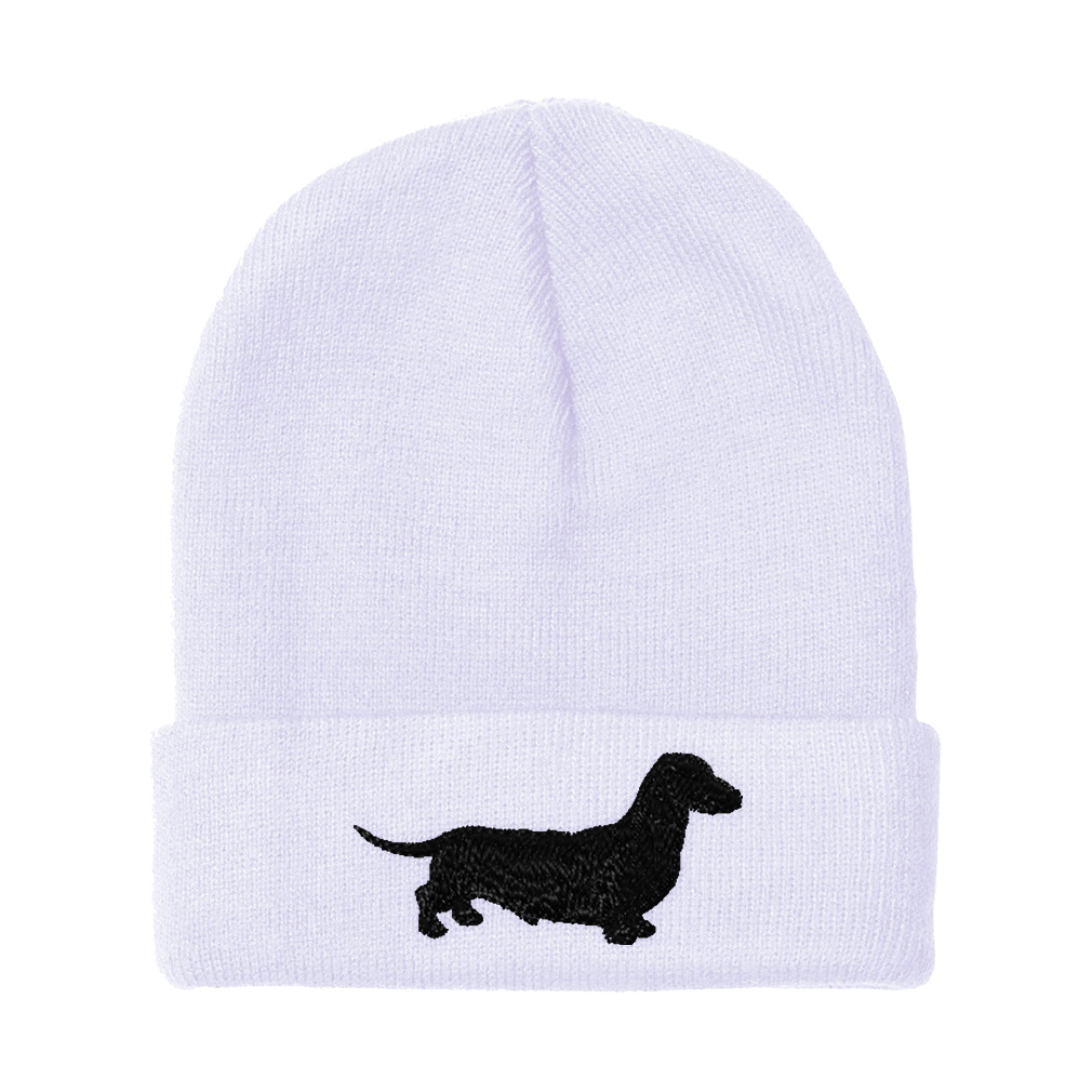 Beanies for Men Dachshund Black Embroidery Winter Hats Women Acrylic Skull Cap - Picture 18 of 19