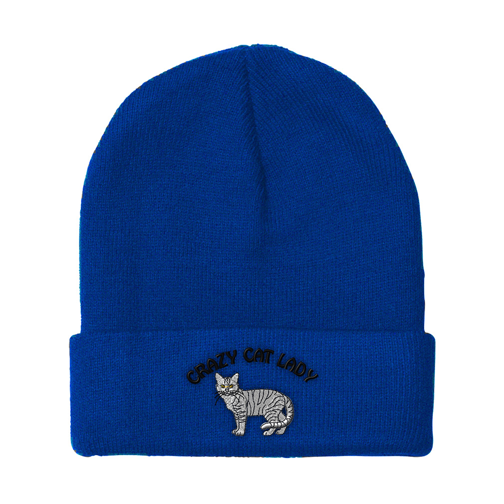 Beanies for Men Crazy Cat Lady 