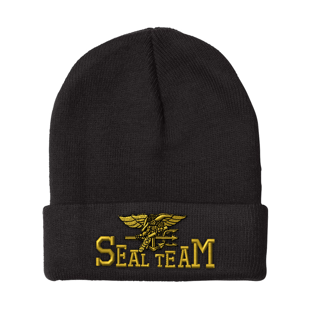 Beanies for Men Seal Team Navy E 