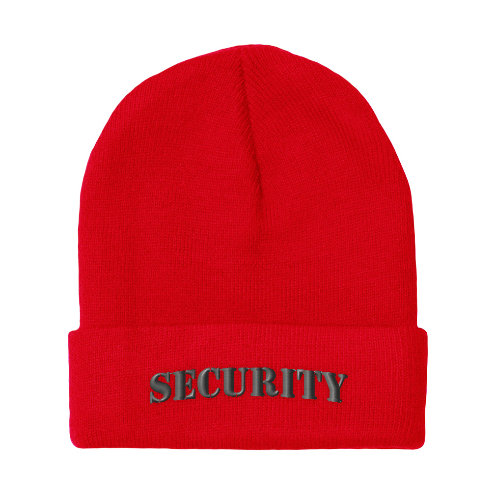 Beanies for Men Security Grey Embroidery Winter Hats Women Acrylic Skull Cap - Picture 12 of 19