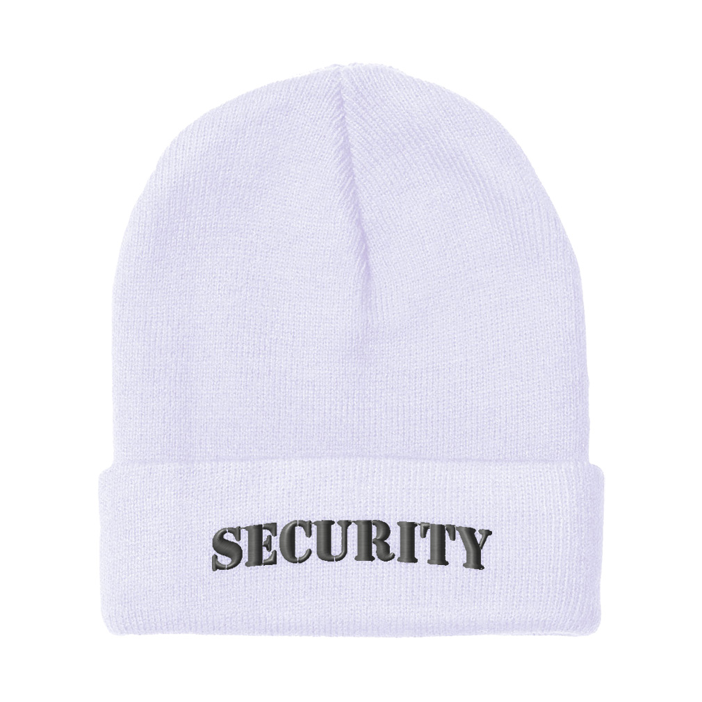 Beanies for Men Security Grey Embroidery Winter Hats Women Acrylic Skull Cap - Picture 18 of 19