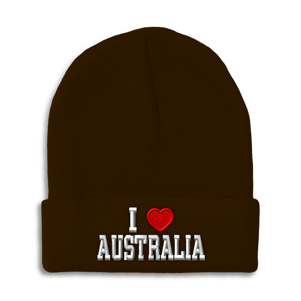 Beanies for Men I Love Australia I Love Winter Hats for Women Acrylic Skull Cap - Picture 32 of 37