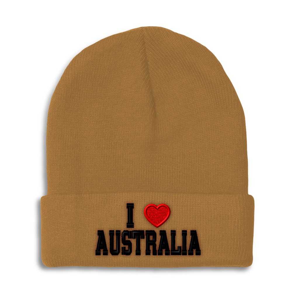 Beanies for Men I Love Australia I Love Winter Hats for Women Acrylic Skull Cap - Picture 24 of 37