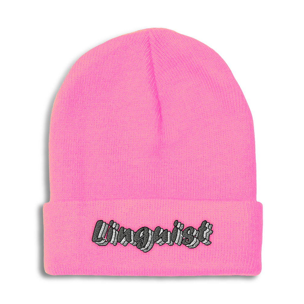 Custom Embroidered Beanie - Purple Rose Design, 100% Acrylic Skull Cap, One Size Fits Most