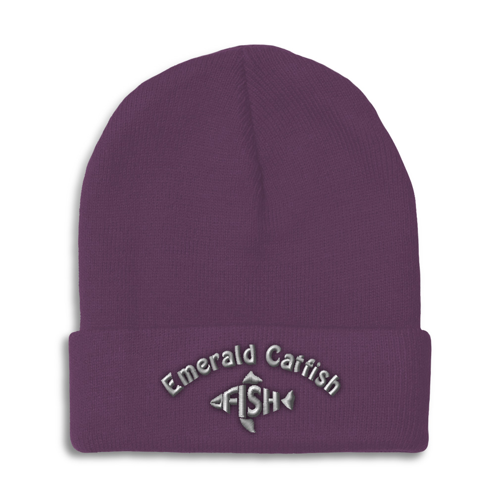 Beanies for Men Emerald Catfish Fish Winter Hats for Women Acrylic