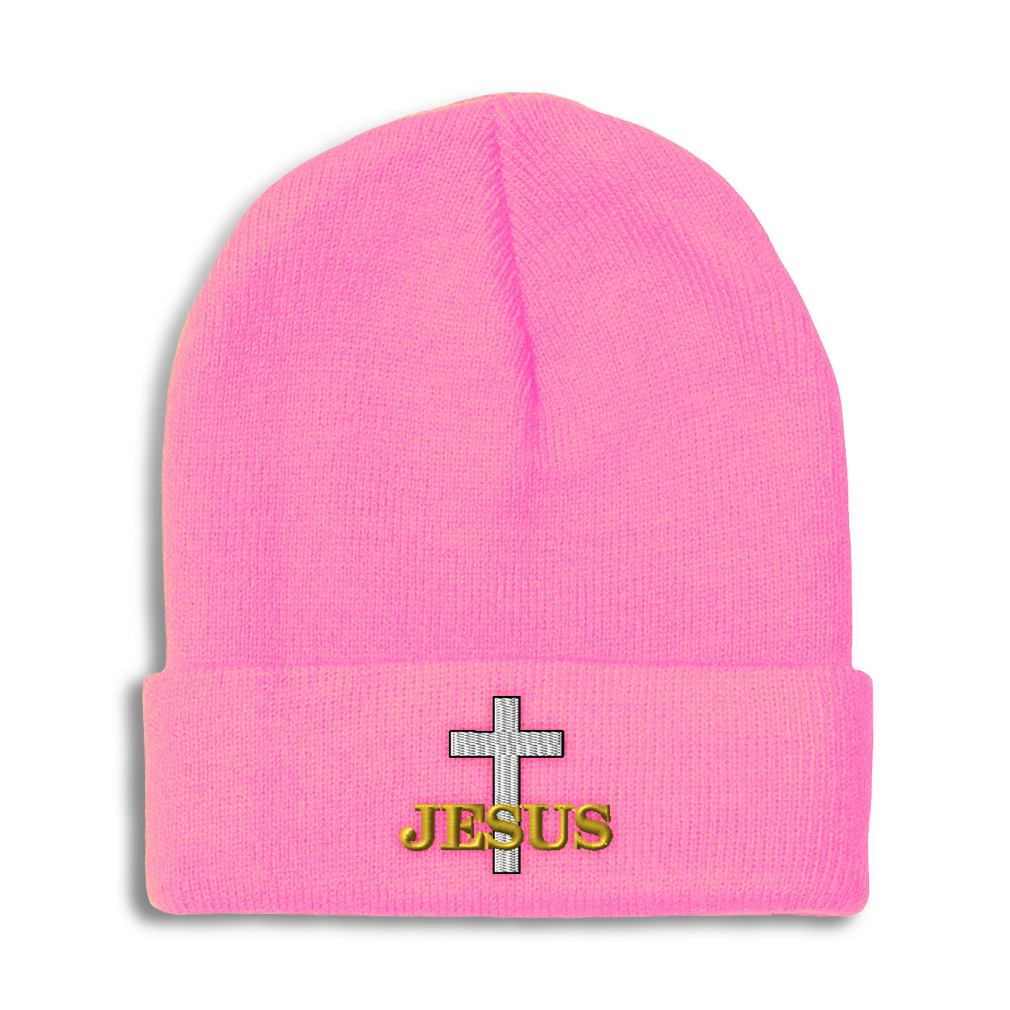 Beanies for Men Christian Cross, Jesus 