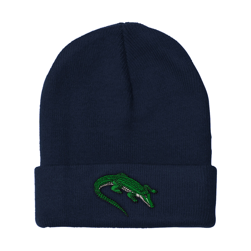Beanies for Men Crocodile A Embroidery Winter Hats Women Acrylic Skull Cap - Picture 10 of 19