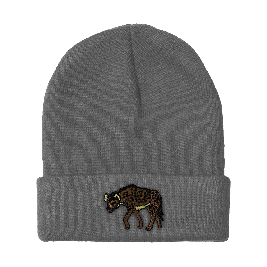 Beanies for Men Hyena Embroidery Winter Hats Women Acrylic Skull Cap 1 Size - Picture 8 of 19